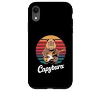 Capybara Rock Music Retro Sunset Electric Guitar Case for iPhone XR