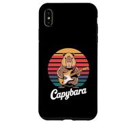 Capybara Rock Music Retro Sunset Electric Guitar Case for iPhone XS Max