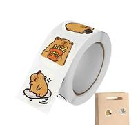 Capybara Roll Stickers, Animal Stickers, Roll, Cartoon Sealing Stickers, Incentive Stickers, Gift Wrapping Paper, Party Decoration Stickers for Children, Teenagers, and Girls
