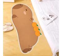 Capybara Rug - 18‘’×46‘’ Cute Long Cartoon Doormat, Non-Slip Animal Rug for Sofa, Stretched Animal Floor Mat for Bedroom, Entrance, Living Room