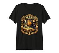 Capybara Sage Magic Scholar Premium T-Shirt