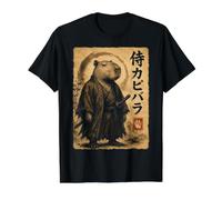 Capybara Samurai Japan Value Graphic T-Shirt, Men, Black, XL