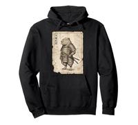Capybara Samurai Japanese Ukiyo-e Woodblock Style Art Pullover Hoodie