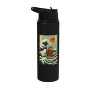 Capybara Samurai Japanese Wave Japan Stainless Steel Insulated Water Bottle