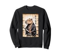 Capybara Samurai Vintage Japanese Warrior Animal Sweatshirt