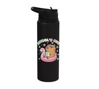 Capybara School Out Summer Vacation Stainless Steel Insulated Water Bottle