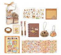 Capybara School Supplies, Good Stationery Set | Capybara's To View Stationery Set | Office Ornament, Children's School Accessories, Backpack Pendant, Rules Notepad