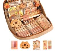Capybara School Supplies Set,Cute Capybara Pencil Case Set with All Things,Large Cute Capacity Pencil Case with Compartments (5 Pcs Sets)