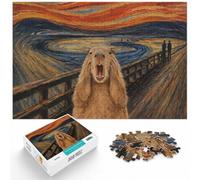 Capybara Screaming in Munch's The Scream Jigsaw Puzzle, 1000 Piece | For a useful gift beyond Christmas Day: 1000-piece jigsaw puzzle for adults offers 1000 pieces for the Christmas break.