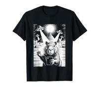 Capybara Selfie UFO Pyramids Egypt Surreal T-Shirt
