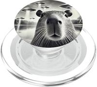 Capybara Selfie With UFO | Funny Capybara PopSockets PopGrip for MagSafe