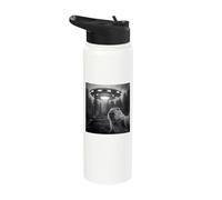 Capybara Selfie with UFO - Funny Encounter Alien Lover Stainless Steel Insulated Water Bottle