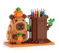 Capybara Set Toy Mini Clamp Building Blocks Pen Holder & Desk Organizer, Cute Animals Building Blocks Kit, Art & Craft for Capybara Lovers For School Office Adults & Kids,Unique Collectible Gifts