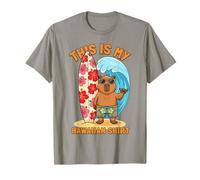 Capybara Shaka Surfboard Hawaiian Aloha Beach Summer Tee T-Shirt