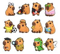 Capybara Shoe Charms for Clogs, Set of 12, 3cm.