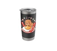 Capybara Sleeping On Egg with Bacon Hearts Stainless Steel Insulated Tumbler