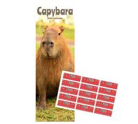 Capybara Slim Calendar 2026 | Slimline Calendar 12 Months | January to December 2026 |with FREE Organisational Stickers