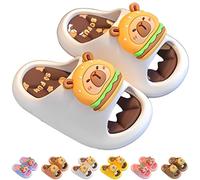 Capybara Slippers, Soft Non Slip Breathable Supports The Arch of The Foot Animal Funny Slides for Kids Summer (White, Big Kid, 3, Numeric, UK Footwear Size System, Medium)