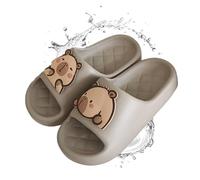 Capybara Slippers, Summer Cute Capybara Slippers for Women Men Comfortable Fun Adorable Animal Sandals Slipper (E, Adult, Women, 1.5, Numeric Range, UK Footwear Size System, 2, Medium)