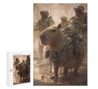 Capybara Soldier Gear Up: Home Décor Activity, 1000 PCS Adult Wooden Jigsaw - for Detail-Focused Puzzlers