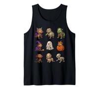 Capybara Spooky Witch Zombie Mummy Skeleton Halloween Ghost Tank Top