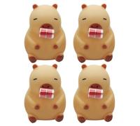 Capybara Squeeze Toy, 4 Pack Funny Stretch Capybara Ball with Tongue Sticking Out, Cartoon Animal Squeeze Sensory Toys for Stress Relief, Creative Unwinding Toys for Colleagues