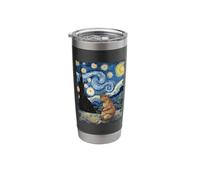 Capybara Starry Night - Funny Van Gogh Painting Capybara Stainless Steel Insulated Tumbler