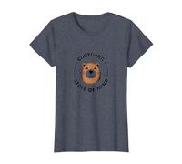 Capybara State of Mind | Cute Animal Illustration Clothing T-Shirt, Women, Heather Blue, 3XL