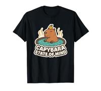 Capybara State of Mind Cute Kawaii Animal Hot Spring Bath T-Shirt