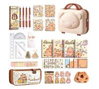 Capybara Stationery Set - Cute Capybara Stationery , Large Capacity Pencil Case , Funny Cartoon Writing Accessories, Multifunctional Storage Bag for School, Office, multicoloured