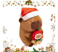 Capybara Stuffed Animal - Capybara Christmas Doll - Adorable Plush Toy Doll Decorations | for Kids Girls Toddler Holiday Party Bedroom Sofa Office Nursery Daycare Car Travel Shelf