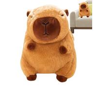 Capybara Stuffed Animal Doll - lifelike plush rodents replicas, cuddly giant cavy companion | huggable jungle-themed toy pet, soft nap-time comfort friend, wildlife nursery décor piece