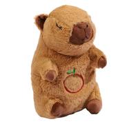 Capybara Stuffed Animal - Plush, Capybara Sensory Plush | Soft Soothing Heartbeat Snuggle Animal For Birthday Easter Basket Stuffers Kid's, Añxiety Relief, Home, Present Use