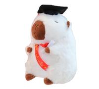 Capybara Stuffed Animals - Capybara Plush Toys, Huggable Plush Animal | 2025 Stuffed Capybara Doll, Huggable Doll Doctoral Hat Souvenir For Adult Children