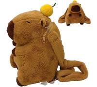 Capybara Stuffed Animals Shoulder Backpacks - Orange Capybara Stuffed Animals Shoulder Backpacks - Capybara Backpack Multifunction Plush Bookbag Kids'