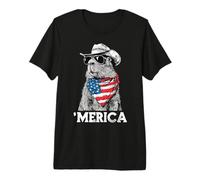 Capybara Sunglasses American Flag Bandana Cowboy Hat Country Premium T-Shirt
