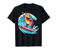 Capybara Surfing Funny Surfer Surf T-Shirt