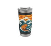 Capybara Surfing Japanese Stainless Steel Insulated Tumbler