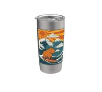 Capybara Surfing Japanese Stainless Steel Insulated Tumbler