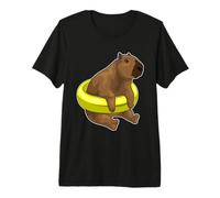 Capybara Swimming Inflatable Float Summer Premium T-Shirt