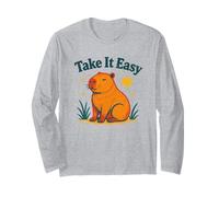Capybara Take It Easy Tee Cute Animal Chill Vibes Long Sleeve T-Shirt