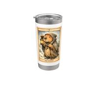 Capybara Tarot Card The Hermit Capy Introvert Bed Rotting Stainless Steel Insulated Tumbler