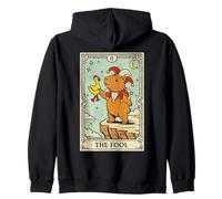 Capybara The Fool Tarot Card Funny Jester Juggling Zip Hoodie