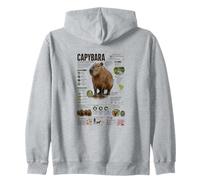 Capybara The Worlds Largest Rodent Facts Zip Hoodie