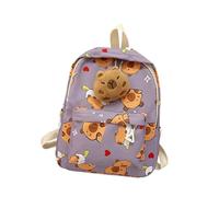 Capybara Themed Backpack for Students Spacious and Lightweight School Bag Book Bags Suitable for Outdoor Adventures, Dp, Bohemian