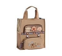 Capybara Tote Bag - Canvas School Carry Bag, Student Book Carrying Pouch | Cute Pet Storage Organizer, Companion Arrangement Solution, Light Coffee, Se référer au descriptif, Refer to description