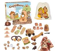 Capybara Toy Advent - Countdown Gift Box, by Capybara Figurine | Advent for Christmas Holiday with Mini Animal Toys, Figures Approx