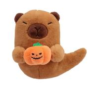 Capybara Toys, Holding Pumpkin Design, 19cm, Plush Animal Figure, Soft Stuffed Doll, Cuddly Collectible Plush, For Home Kids Bedroom Nursery Playroom