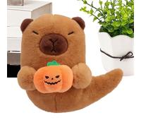 Capybara Toys - Plush Dolls Holding Pumpkin For, Ghost Stuffed Animal Doll With, Soft Comfort, Cute Display, Plush Decor Tool, Capybara Toy Accessory for Kids Adults 7.48 Inches