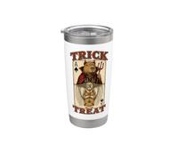 Capybara Trick or Treat Devil Angel Playing Card Player Stainless Steel Insulated Tumbler